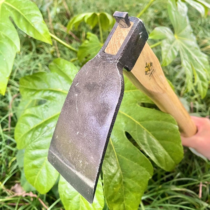 ALANX 14 Inch Heavy Duty Curved Hoe, Without Welding, Gardening Tool, Oak Handle, for Digging, Weeding, and Planting - Image 5